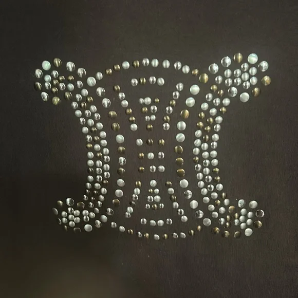 Celine Monogrammed Rhinestone T-shirt - Picture 2 of 6
